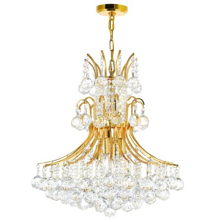 Cwi Lighting Princess 10 Light Down Chandelier With Gold Finish 8012P24G